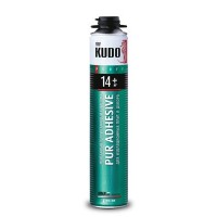 Клей-пена полиуретановый монтажный профессиональный всесезонный KUDO PROFF 14+ для утеплителя 1000 мл